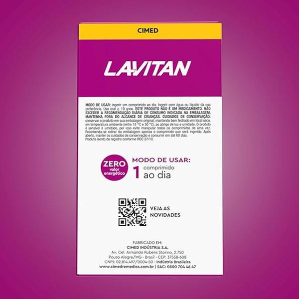 Imagem de Suplemento Vitaminico Lavitan A-Z Mulher C 60 Cp