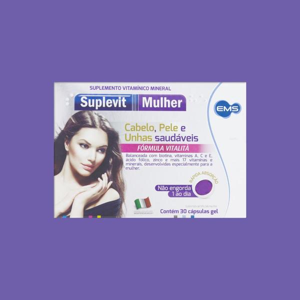 Imagem de Suplemento Vitamínico Suplevit Mulher 30cps - Ems