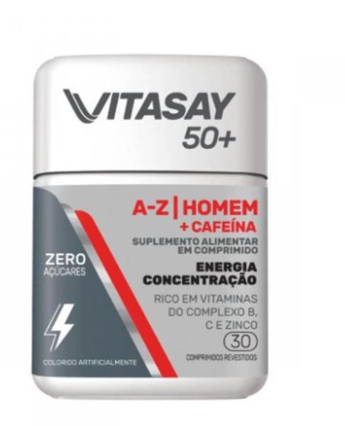 Imagem de Suplemento Vitasay 50+ Homem A-Z + Cafeína  30 Comprimidos