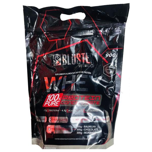 Imagem de Suplemento whey 100% concentrado 900g - bluster nutrition