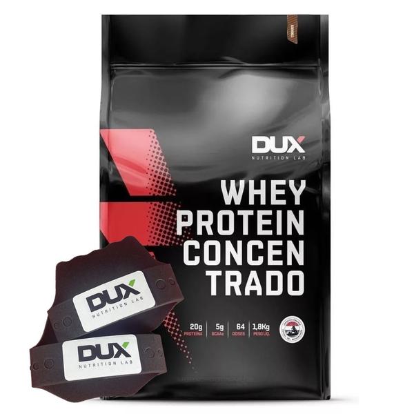 Imagem de Suplemento Whey Protein Concentrado Cookies 1,8Kg + Luva Dux