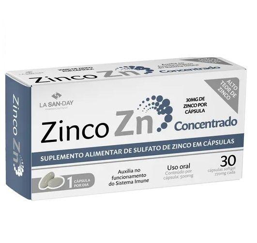 Imagem de Suplemento Zinco Concentrado Com 30 Cps - La San Day