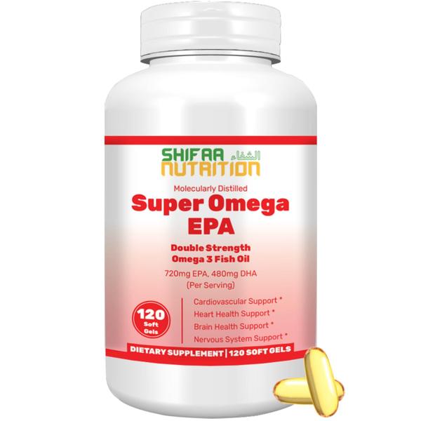 Imagem de Suplementos de óleo de peixe SHIFAA NUTRITION Halal 720mg EPA 480mg DHA