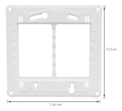 Imagem de Suporte 4x4 Para Placa 6 Modulos Branco Orion S71020324 Schneider Electric