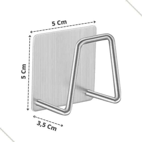 Imagem de Suporte Adesivo Esponja Bucha Pia Aço Inox Louça Cozinha