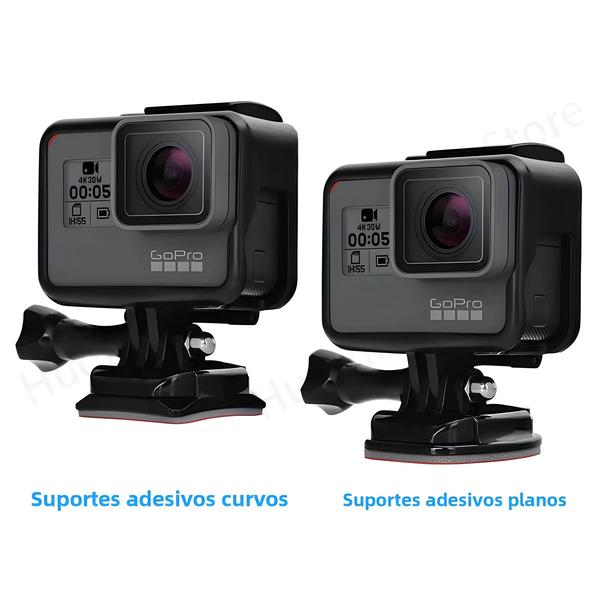 Imagem de Suporte Adesivo Plano para GoPro Hero (12, 11, 10, 9, 8, 7, 6, 5), Insta360 X3 e DJI Action Camera