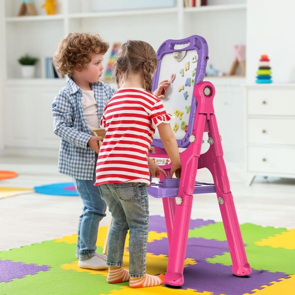 Imagem de Suporte ajustável Art Easel Amagoing para crianças, roxo