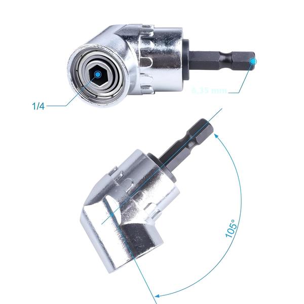 Imagem de Suporte Ajustável para Bits de Chave de Fenda Hexagonal - 105 Graus - Sem Conjunto