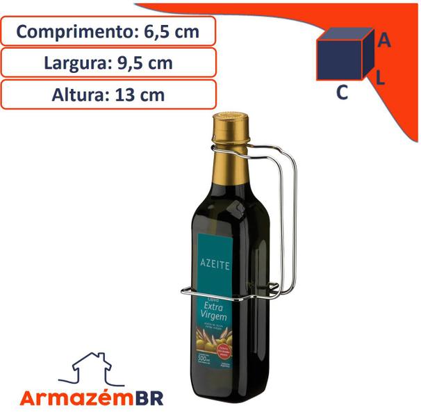 Imagem de Suporte Alça Para Garrafa 500ml Azeite Vinagre Redonda Quadrada - 2235 Future