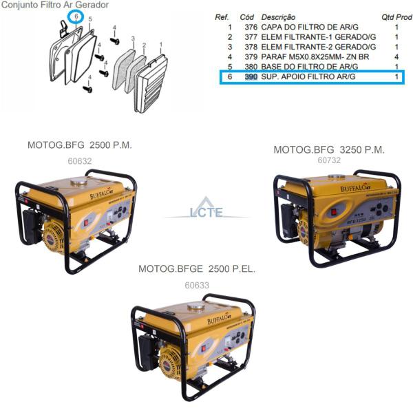 Imagem de Suporte Apoio Filtro de Ar P/ Motogerador BFG 3250 Buffalo