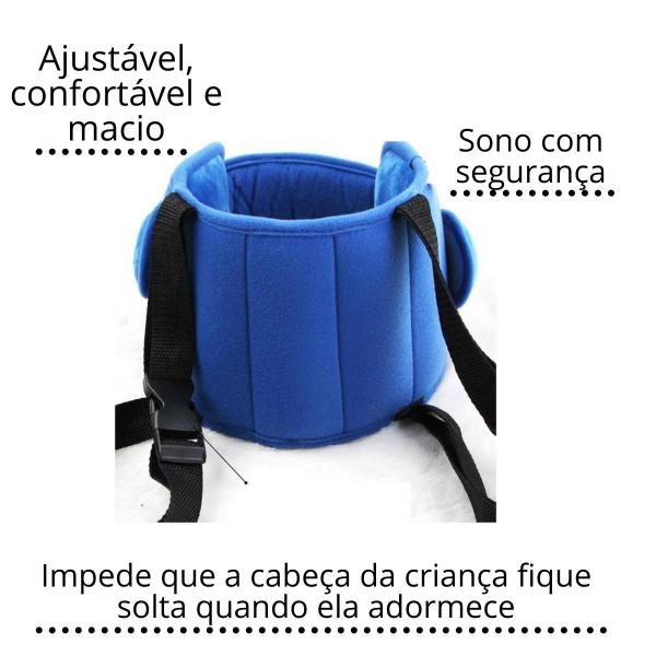 Imagem de Suporte apoio para cabeça criança viagem segura