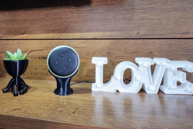 Imagem de Suporte Apoio Stand De Mesa Amazon Alexa Echo Dot 3 Branco