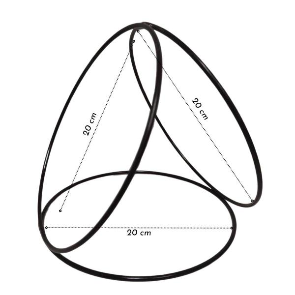 Imagem de Suporte Argola G para Kokedama (20X20X20) Preto JC JARDIM