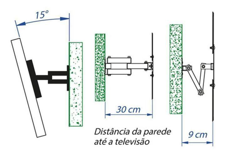 Imagem de Suporte Articulado 4 Movimentos Tv 32, 40, 46, 50 Polegadas