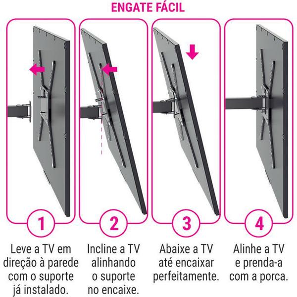 Imagem de Suporte Articulado com Inclinação TV 14 a 56 Multivisão