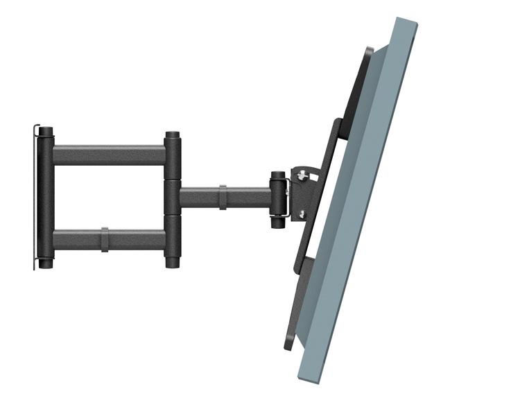 Imagem de Suporte articulado de parede para TV de 19 a 65 polegadas com 3 posicao de articulações com inclinação
