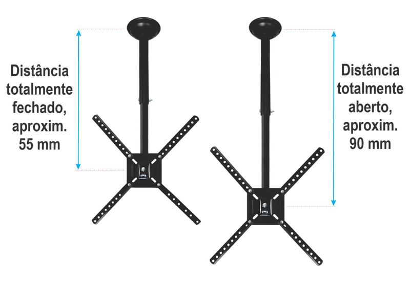 Imagem de Suporte Articulado giratório de Teto Para Tv's De 10  A 65