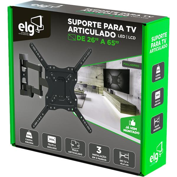 Imagem de Suporte Articulado Para TV 26"-65" FULL40_PRO ELG