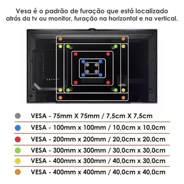 Imagem de Suporte ARTICULADO para TV LED, LCD, Plasma, 3D e Smart TV de 10” a 56” - Brasforma BRA4.0