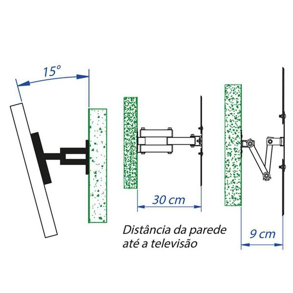 Suporte Articulado Para Tv Smart / Led E Lcd De 10 A 56 - Cab Quality Imagem de Suporte Articulado Para Tv Smart / Led E Lcd De 10 A 56