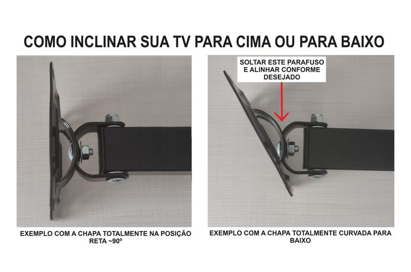 Imagem de Suporte Articulado TV Led Smart 4k 8K 32 40 47 48 50 55 60 65 Samsung LG Phillips Philco 10" a 65"