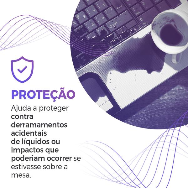 Imagem de Suporte Base Apoio Fixar Notebook Laptop Embaixo Da Mesa