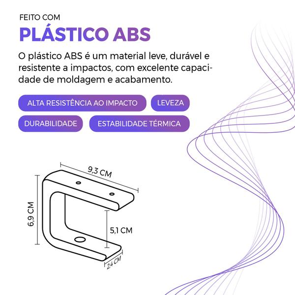 Imagem de Suporte Base Apoio Fixar Notebook Laptop Embaixo Da Mesa