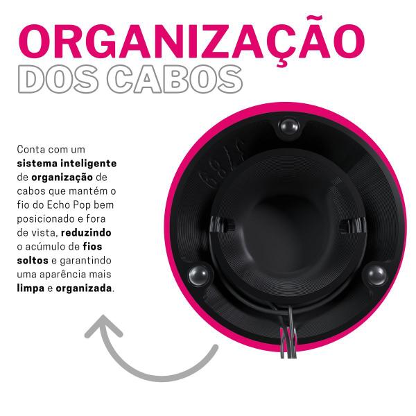 Imagem de Suporte Base Elevação de Mesa Com Organizador de Cabo Compatível com Alexa Echo Pop