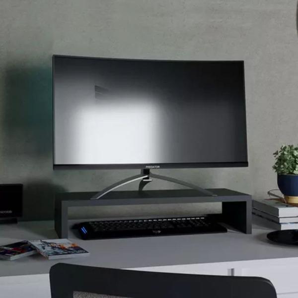 Imagem de Suporte Base Para Monitor Mesinha Preto Simples