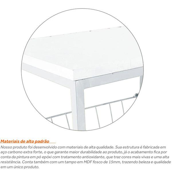 Suporte Bebedouro Botijão Mini Balcão Cesto E Tampo Branco - Genus Móveis Imagem de Suporte Bebedouro Botijão Mini Balcão Cesto E Tampo Branco