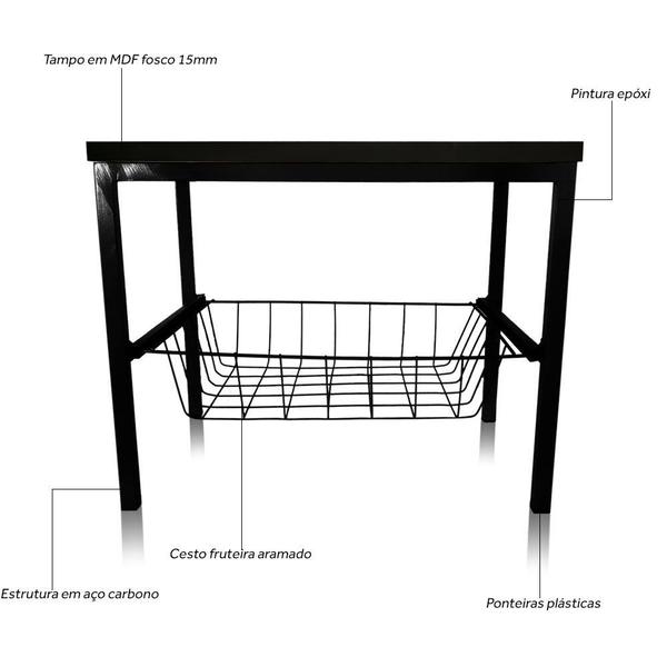 Suporte Bebedouro Botijão Mini Balcão Cesto E Tampo Preto - Genus Móveis Imagem de Suporte Bebedouro Botijão Mini Balcão Cesto E Tampo Preto
