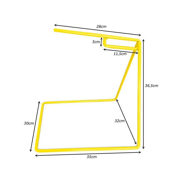 Imagem de Suporte Bike Cavalete Bicicleta Oregon Movimento Central Vazado Amarelo