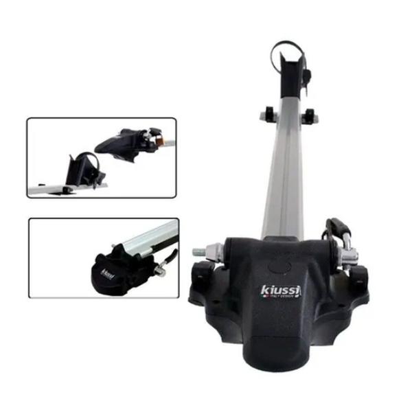 Suporte Bike Teto Calha Bike Kiussi Etna 01-103 Prata Imagem de Suporte Bike Teto Calha Bike Kiussi Etna 01-103 Prata