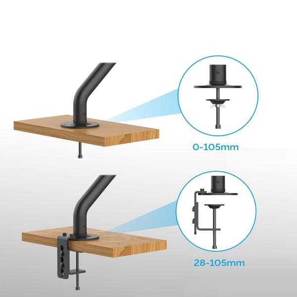 Imagem de Suporte Braço Articulado A Gás Monitor Tela Samsung,Dell,Lg