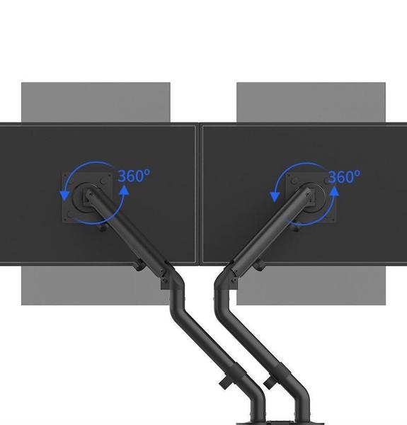 Imagem de Suporte Braço Articulado A Gás P/2 Monitores Samsung,Dell,Lg