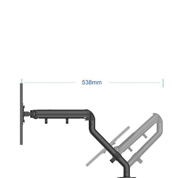 Imagem de Suporte Braço Articulado A Gás P/2 Monitores Samsung,Dell,Lg