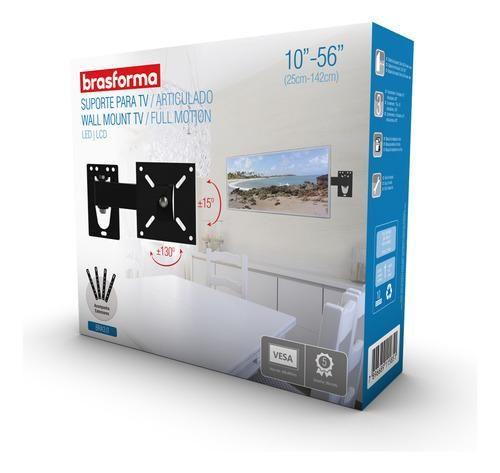 Suporte Brasforma Bra3.0 De Parede Para Tv/monitor De 10 Até 56 Preto Imagem de Suporte Brasforma Bra3.0 De Parede Para Tv/monitor De 10 Até 56 Preto