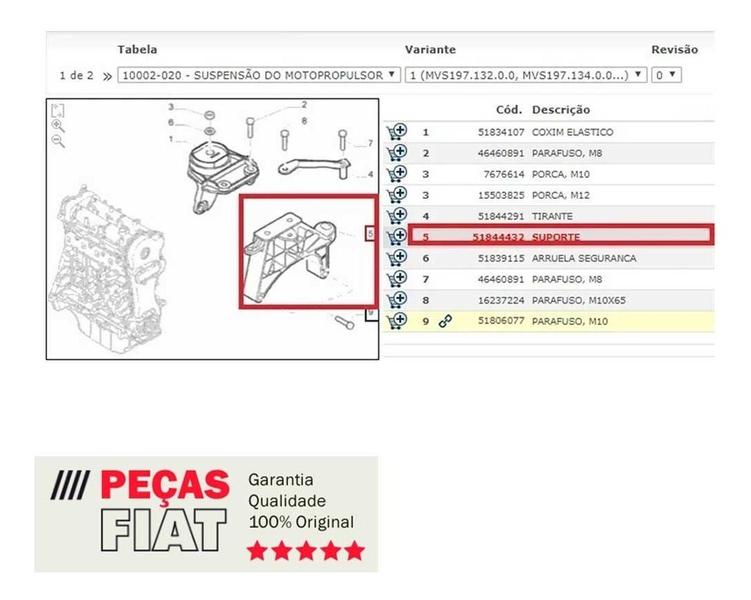 Imagem de Suporte Calço Da Caixa De Câmbio Fiat Grand Siena Original