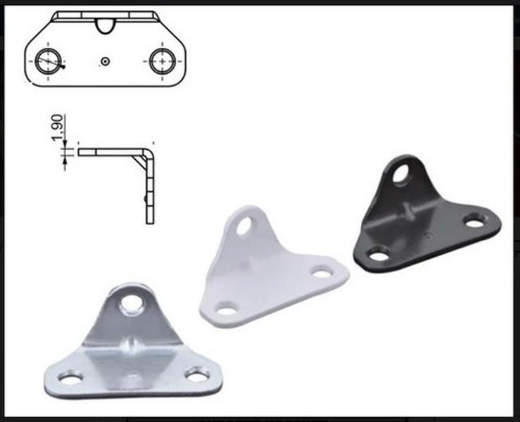 Imagem de Suporte Cantoneira 722 Fixação Zincada 03 Furos 12 Pçs (890)