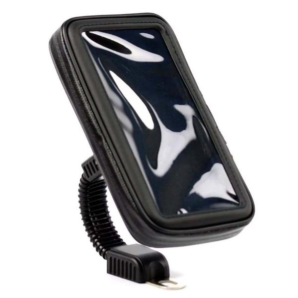 Imagem de Suporte Capa Gps Celular Moto Scooter Fixação Retrovisor 5,5 Polegadas