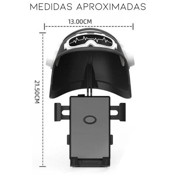 Imagem de Suporte Capacete Para Celular Moto Bike Veicular Universal protege do sol e chuva ajustavel 