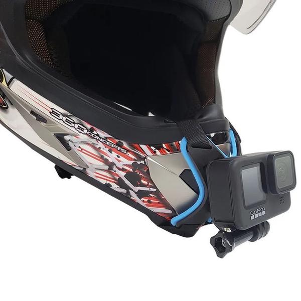 Imagem de Suporte Capacete Queixo Moto p/ Celular E Câmera de Ação Esportiva 