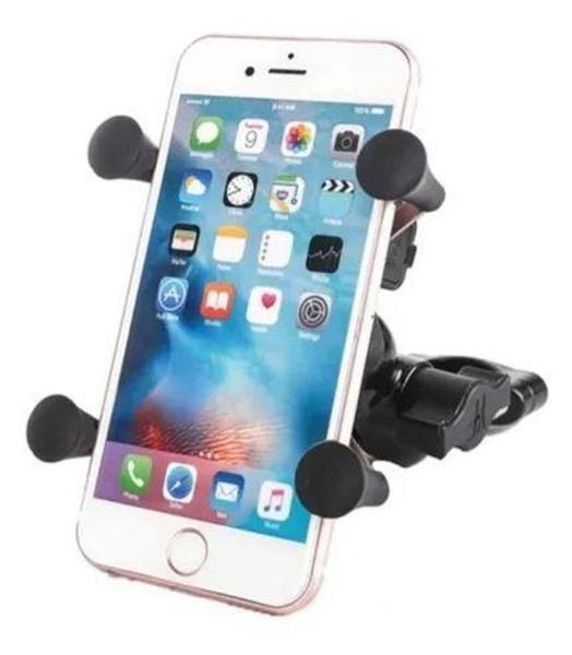 Imagem de Suporte Carregador Em X Garra para Celular Moto Universal - Sem