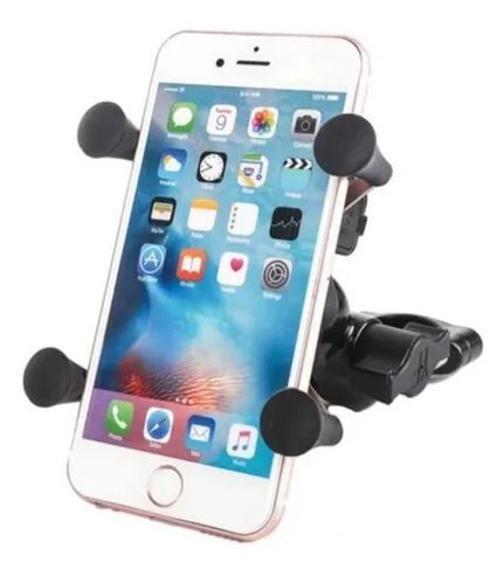 Imagem de Suporte Carregador Em X Garra Para Celular Moto Universal