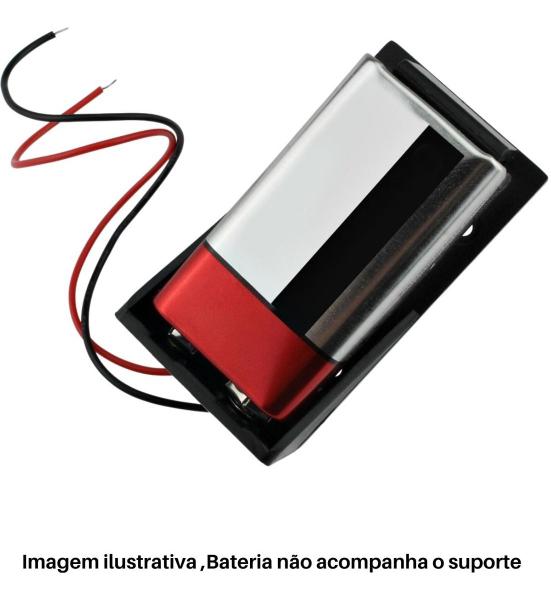 Imagem de Suporte Case Para Bateria 9v Com Rabicho 13cm