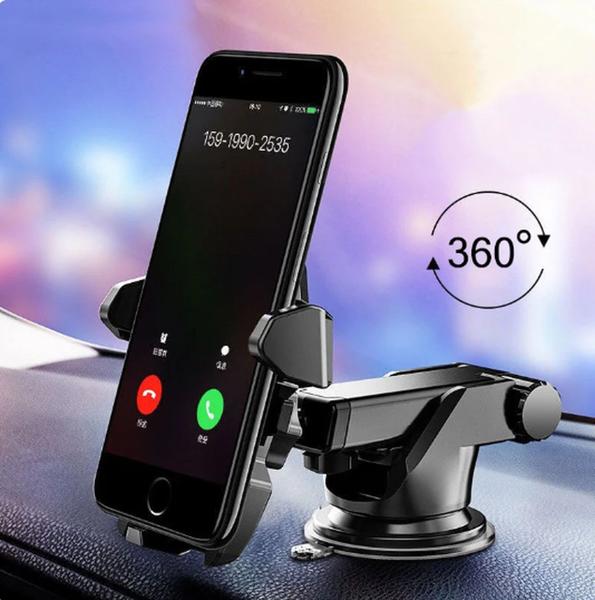 Imagem de Suporte Celular Carro Veicular Trava Automática Anti Queda