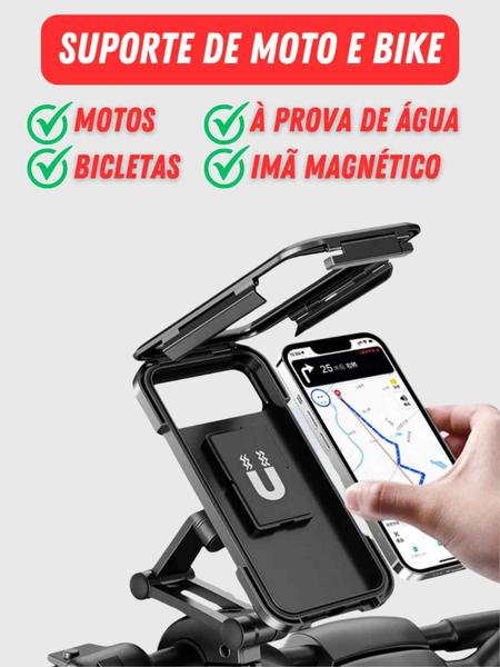 Imagem de Suporte Celular Moto Bike Bicicleta Guidão Prova D'água Universal Impermeável Antiqueda Antifurto