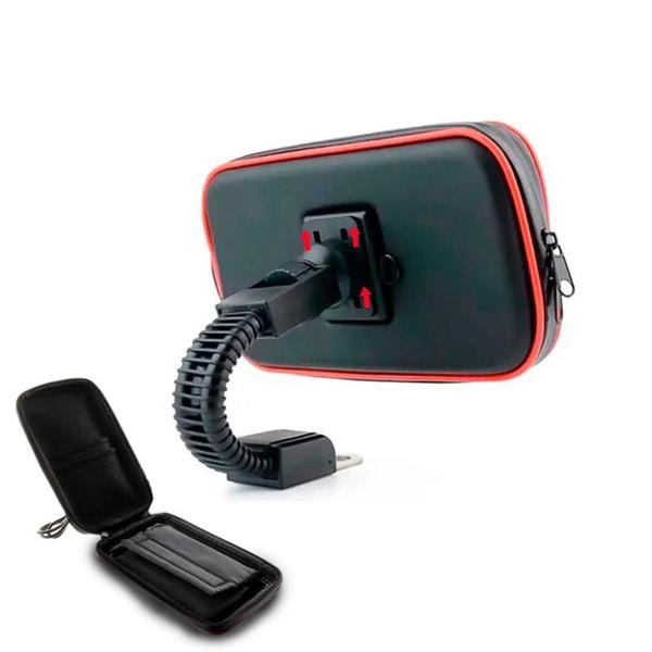 Imagem de Suporte Celular Moto Carregador Usb Case A Prova D'agua 360 - Mundo Bikes