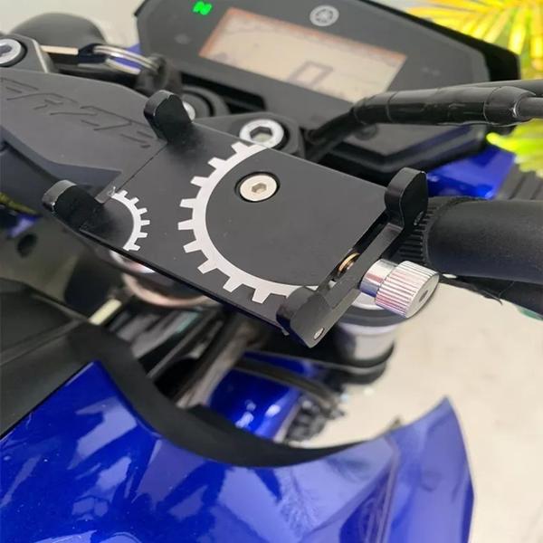 Imagem de Suporte Celular Universal em Aluminio GPS Motos Bicicleta Bike Prende no Guidão