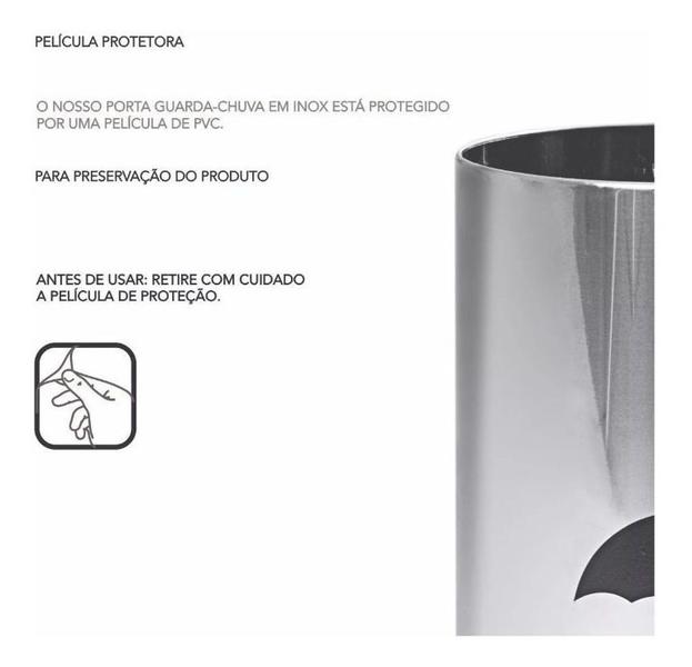 Imagem de Suporte Cesto Porta Guarda Chuva Aço Inox 45cm Altura